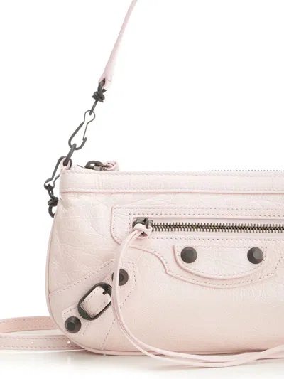 Balenciaga Le City Shoulder Bags Rose In White