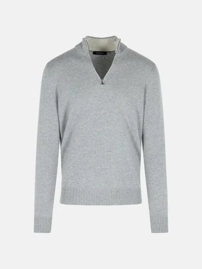 Gran Sasso Grey Cashmere Sweater In Gray