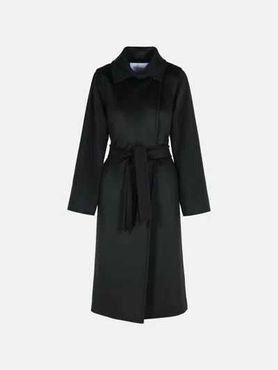Max Mara 'manuela' Black Camel Coat In Black