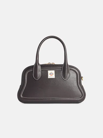 Bally Unda' Ebony Garnet Leather Bag In Brown