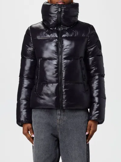 Save The Duck Isla Down Jacket With Laqué Finish In Black