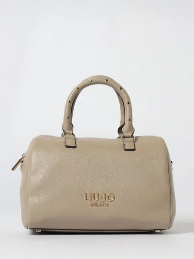 Liu •jo Cross-body Satchel Featuring Studded Handles In Neutral