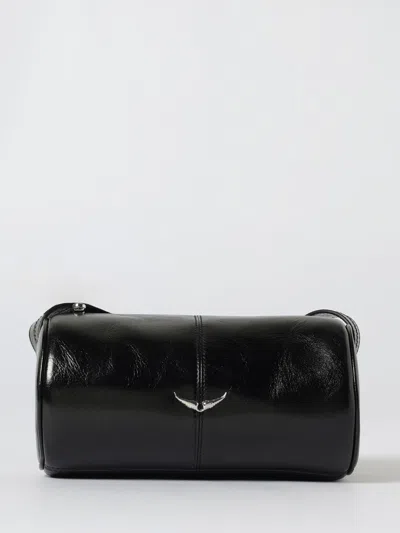 Zadig & Voltaire Le Doudou Vintage Patent Crossbody Bag In Black