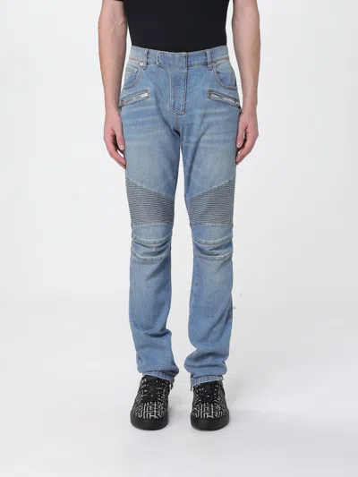 Balmain Men 'biker' Jeans In Blue