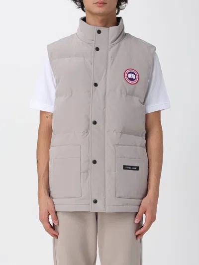 Canada Goose Padded Sleeveless Vest With High Collar In Gray