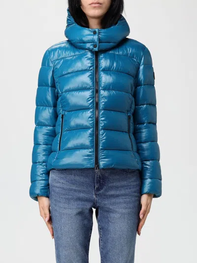 Save The Duck Piumino Cosmary Slim Fit Con Finitura Laqué In Blue