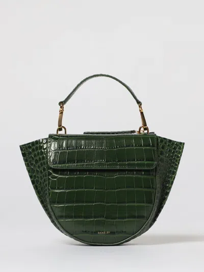 Wandler Womens Olive Croco Hortensia Mini Crocodile-effect Leather Shoulder Bag In Green