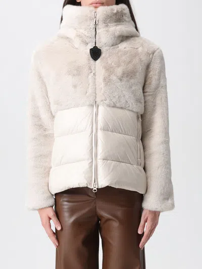Blauer Short Jacket With Plush Faux Fur In White