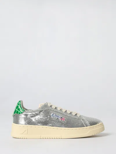 Autry Dallas Low Sneakers Featuring Crystals In Silver