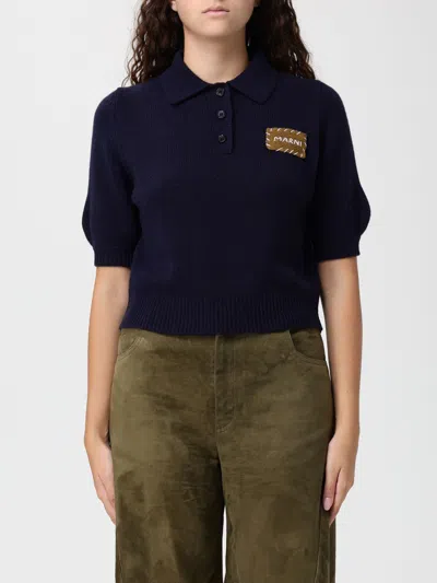 Marni Polo Shirt  Woman Color Blue In Blue