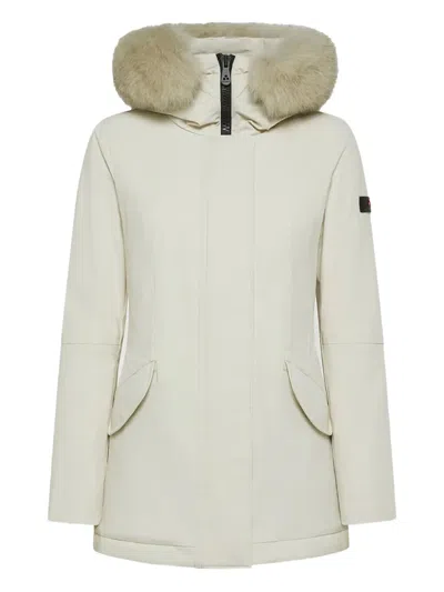 FUR-TRIM HOODED JACKET