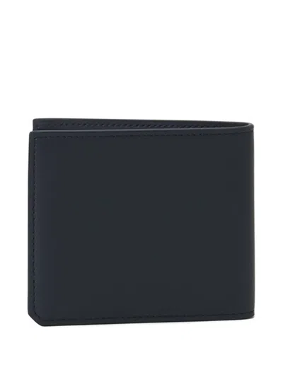 Lanvin Compagnon Leather Wallet In Blue