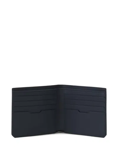 Lanvin Compagnon Leather Wallet In Blue