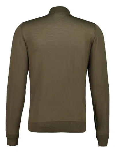 Piacenza Cashmere Shearling Stitch High-neck Sweater In Brown