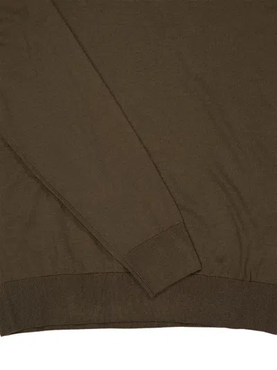 Piacenza Cashmere Shearling Stitch High-neck Sweater In Brown