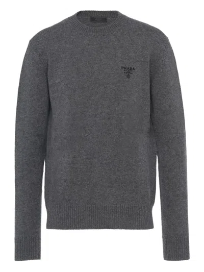 Prada Cashmere Sweater In Gray