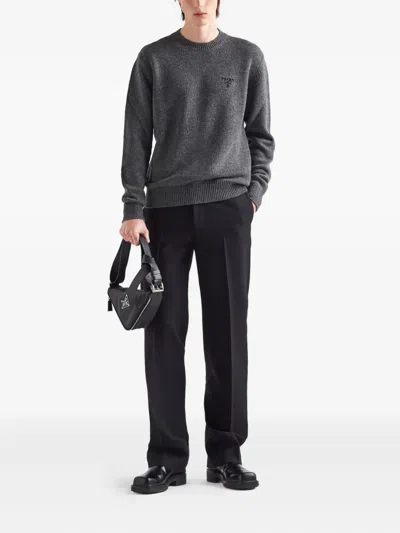Prada Cashmere Sweater In Gray