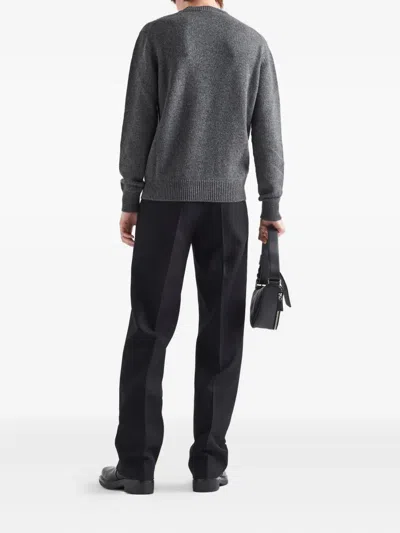 Prada Cashmere Sweater In Gray