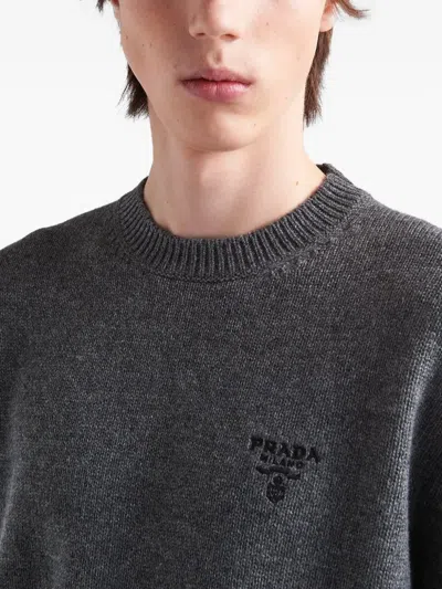 Prada Cashmere Sweater In Gray