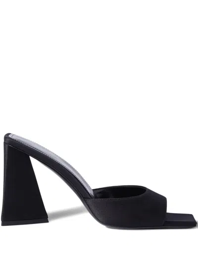Attico 85mm Mini Devon Square-toe Mules In Black