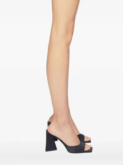 Attico 85mm Mini Devon Square-toe Mules In Black