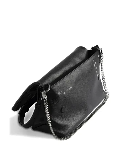 Zadig & Voltaire Womens Black Rocky Ii Graffiti Leather Cross-body Bag In Black