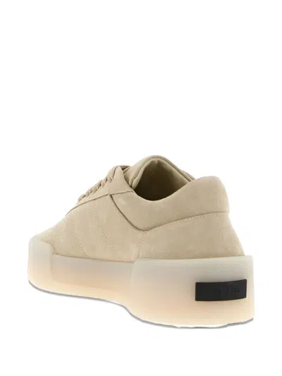 Fear Of God Low Top Suede Sneakers With Rubber Sole In Neutral