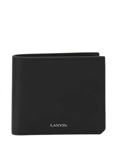 Lanvin Compagnon Leather Wallet In Black