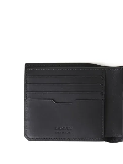 Lanvin Compagnon Leather Wallet In Black