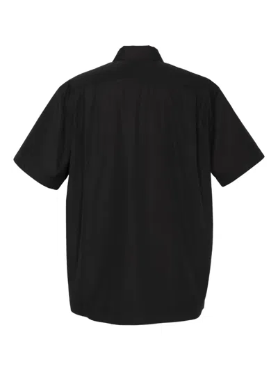 Sacai Pocket Short-sleeve Shirt In Black
