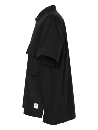 Sacai Pocket Short-sleeve Shirt In Black