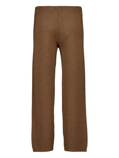 Piacenza Cashmere Drawstring Trousers In Brown