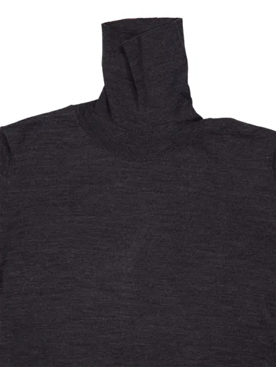 Piacenza Cashmere Turtleneck Stitch Sweater In Gray