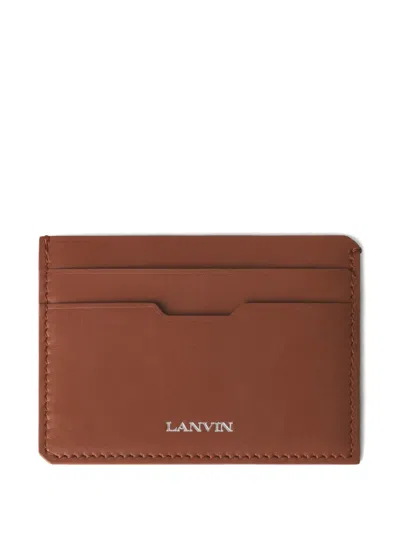Lanvin Leather Cardholder In Brown