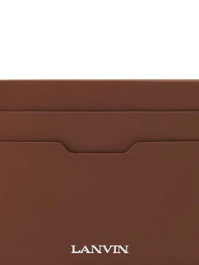 Lanvin Leather Cardholder In Brown