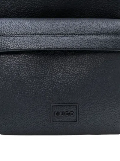 Hugo Boss Textured Backpack In Black