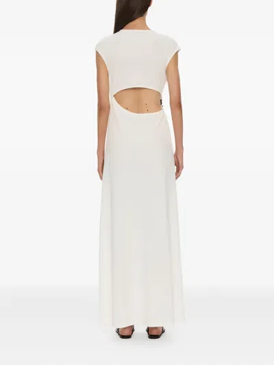 Christopher Esber Stone Ruched Tank Maxi Dress In White