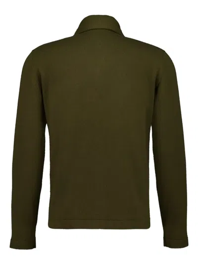 Piacenza Cashmere Front Pocket Button-up Shirt In Green