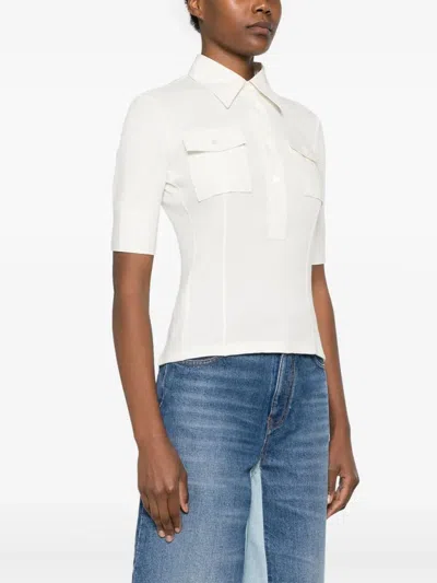 Chloé Utility-style Polo Shirt In Beige