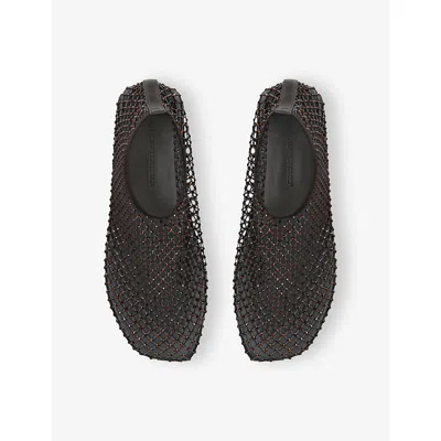 Christopher Esber Mesh Embellished Minette Ballet Flats In Multi