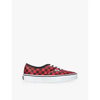 Valentino Garavani And Vans Low-top Trainer In Fabric With Vlogo Checkerboard Print In Multi