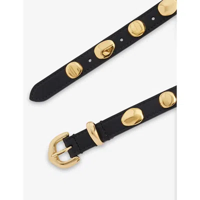 Amanu Vaal Embellished Leather Belt In Black