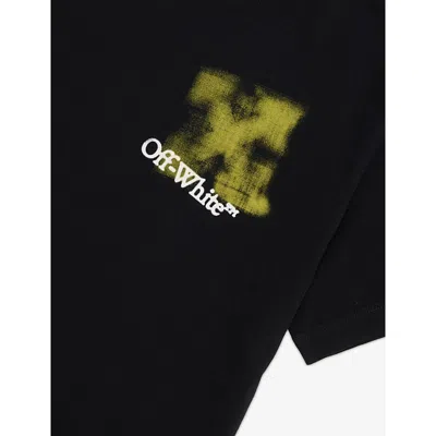 Off-white Arrow Spray Tee S/s Black - Yellow In Black