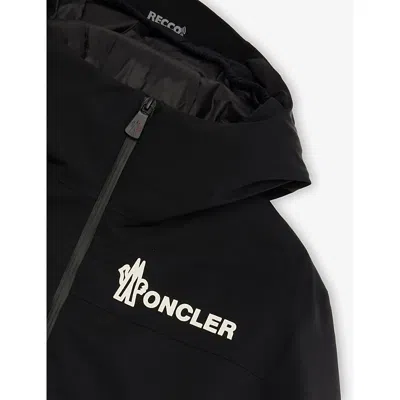 Moncler Black Moriond Hooded Shell Jacket 6-14 In Black