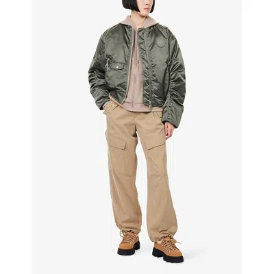 Canada Goose Womens Sagebrush Jade Nylon Bomber Jacket Xs In Gray