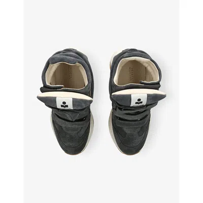 Isabel Marant Balskee High-top Wedge Suede Sneakers Shoes In Gray