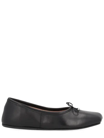 Vivienne Westwood Minimalist Lamb Leather Flats In Black
