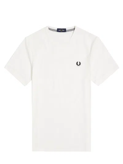 Fred Perry Classic Crew Neck Tee In White