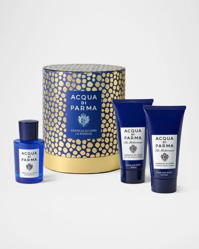 Acqua Di Parma 3-pc. Arancia Di Capri La Riserva Fragrance Gift Set In Blue
