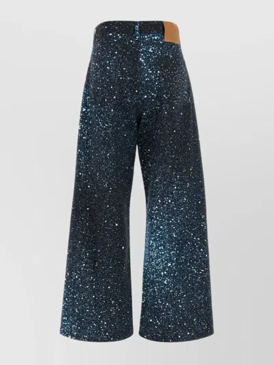 Giuseppe Di Morabito Women Printed Stretch Denim Jeans In Blue